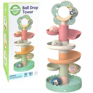 Zabawki sensoryczne - WOOPIE GREEN Drewniany Kulodrom Tor Kulkowy 6EL Sensoryczne Edukacyjny - miniaturka - grafika 1