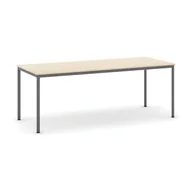 Stoły - B2B Partner Stół do jadalni 1800 x 800 mm, blat dąb, nogi ciemnoszare 555777 - miniaturka - grafika 1