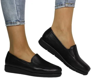 Półbuty Wygodne Caprice 9-24750-41 Black N Skóra Naturalna - CAPRICE - Półbuty damskie - miniaturka - grafika 1