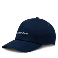 Czapki damskie - Czapka z daszkiem Tommy Jeans Linear Logo AW0AW15845 Granatowy - miniaturka - grafika 1