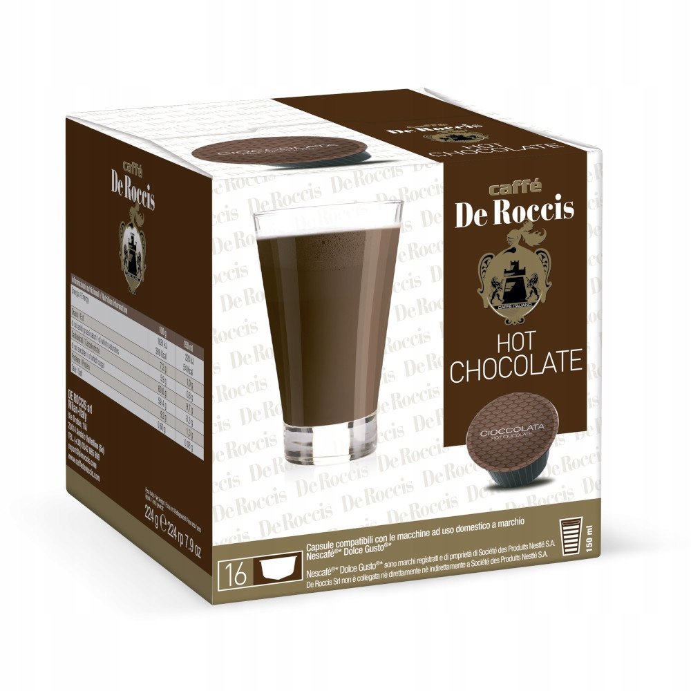 Kapsułki Do Ekspresu Nescafe Dolce Gusto Hot Chocolate 16 szt. De Roccis
