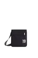 Torby męskie - Armani Exchange Men's Ninety-one, Front Logo Flat Crossbody, Navy Blue, granatowy - miniaturka - grafika 1