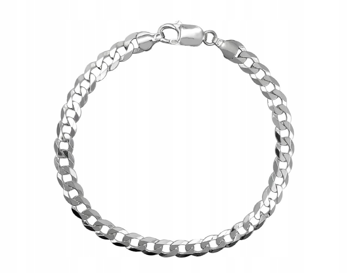 Męska bransoleta pancerka długa 22 cm /6mm
