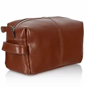 Kosmetyczki, organizery i kuferki - Kosmetyczka skórzana Tizano KM1 brąz - miniaturka - grafika 1