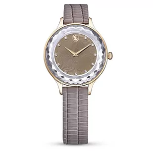 Zegarek Swarovski Zegarek Octea Nova, Swiss Made, Skórzany pasek, Beżowy, Powłoka w odcieniu różowego złota - Zegarki damskie - miniaturka - grafika 1