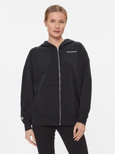 Converse Bluza Os Wordmark Fz Hoodie 10024532-A08 Czarny Regular Fit - Bluzy damskie - miniaturka - grafika 1