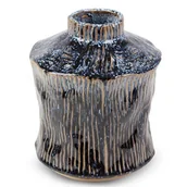 Wazony i flakony - Wazon EUROFIRANY Alda 17 x 20 cm Granatowy - miniaturka - grafika 1