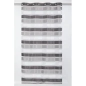 Firany - Firana na przelotkach 140 x 240 cm szara poziome pasy - miniaturka - grafika 1