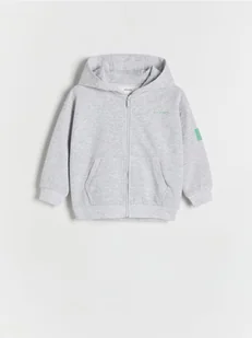 Reserved - Rozpinana bluza z kapturem - jasnoszary - Bluzy i sweterki niemowlęce - miniaturka - grafika 1