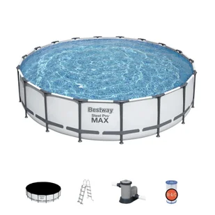 BESTWAY Steel Pro MAX 549x122 Szary 18FT 5w1 - Baseny ogrodowe - miniaturka - grafika 1