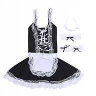 Stroje karnawałowe - Kostium Pokojówka Strój Damski Przebranie Pokojówki Prezent Walentynki - miniaturka - grafika 1