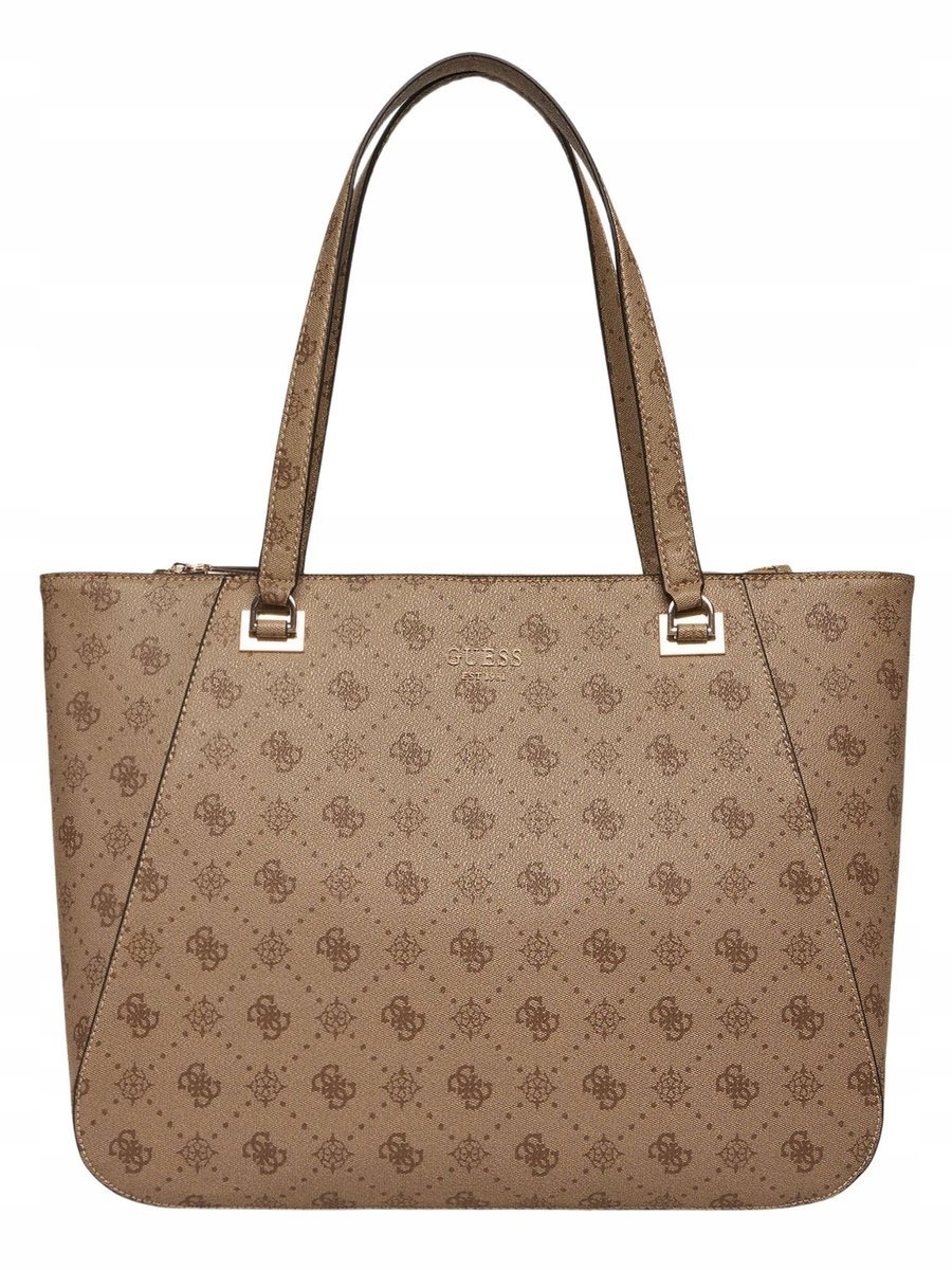 Torebka damska Guess Calebra Travel duża HWLP95 36024 BEŻOWY MONOGRAM