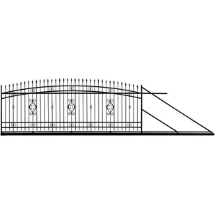 Brama przesuwna Verona 4x1,4m prawa Polbram - Ogrodzenia - miniaturka - grafika 1