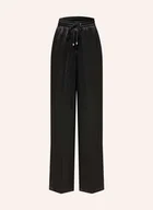 Spodnie damskie - Boss Spodnie Marlena Tavati Z Satyny schwarz - BOSS - miniaturka - grafika 1