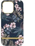 Etui i futerały do telefonów - Richmond&Finch Etui Floral Jungle do iPhone 14 granatowe - miniaturka - grafika 1