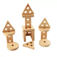 Sortery dla dzieci - Sprytne Zabawki. Drewniany Sorter Kształtów Toys4Edu - miniaturka - grafika 1