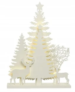 Figurka Dekoracyjna Świąteczna Led Biała 40 Cm - Ozdoby bożonarodzeniowe - miniaturka - grafika 1