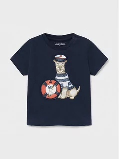 Koszulki dla chłopców - Mayoral T-Shirt 1007 Granatowy Regular Fit - grafika 1