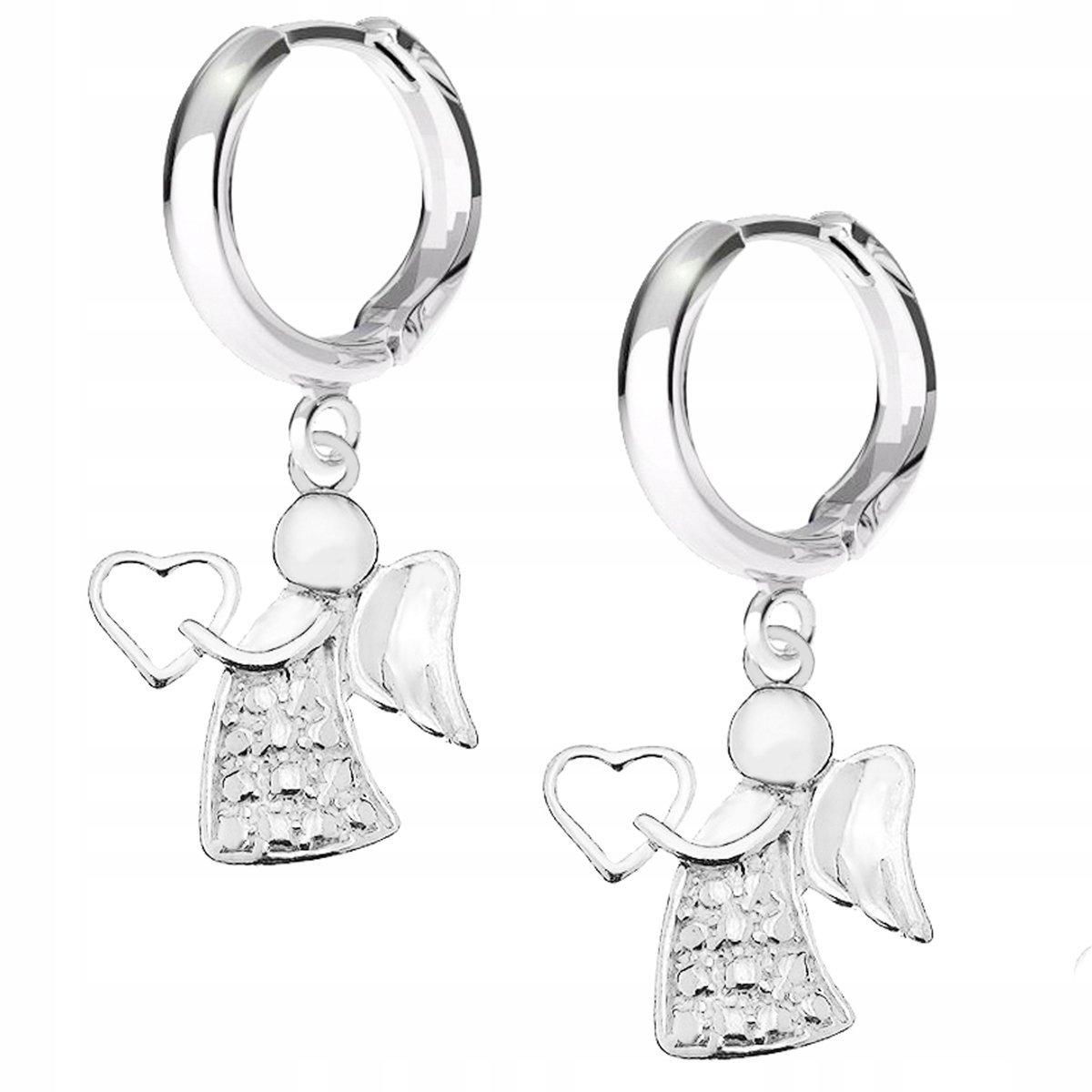 Kolczyki srebrne Aniołek Anioł 925