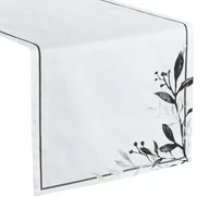 Obrusy i serwetki - Bieżnik 40 x 140 Dekoracyjny Natu4 Biał+Ziel - miniaturka - grafika 1