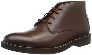 Kozaki damskie - Clarks Męskie Paulson Mid klasyczne kozaki z krótką cholewką, brązowy - Braun Mahogany Leather - 45 EU - grafika 1