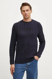 Guess sweter z domieszką wełny ELWYN męski kolor granatowy  M4BR11.Z3HA2 - Swetry męskie - miniaturka - grafika 1