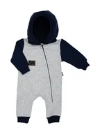 Pajacyki dla niemowląt - Chłopięcy pajac dresowy samoloty szary Nicol - miniaturka - grafika 1