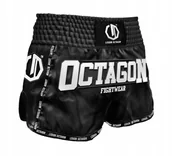 Kimona, stroje i obuwie - Octagon Spodenki Muay Thai Legion Future Premium Czarne/białe S - miniaturka - grafika 1