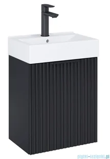 Roca Reef zestaw szafka z umywalką 44x30x60 CZARNY MAT A852446532 | - Szafki łazienkowe - miniaturka - grafika 1