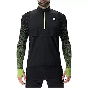 UYN O102433 RUNNING EXCELERATION WINDPROOF SHIRT LONG SL.ZIP UP Kurtka Męska Czarny/Limonka L - Kurtki męskie - miniaturka - grafika 1