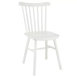 Białe krzesło skandynawskie Stick wygodne do salonu drewno - Krzesła - miniaturka - grafika 1