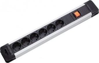 Listwa zasilająca Bachmann 6x 6 gniazd 2 m czarna