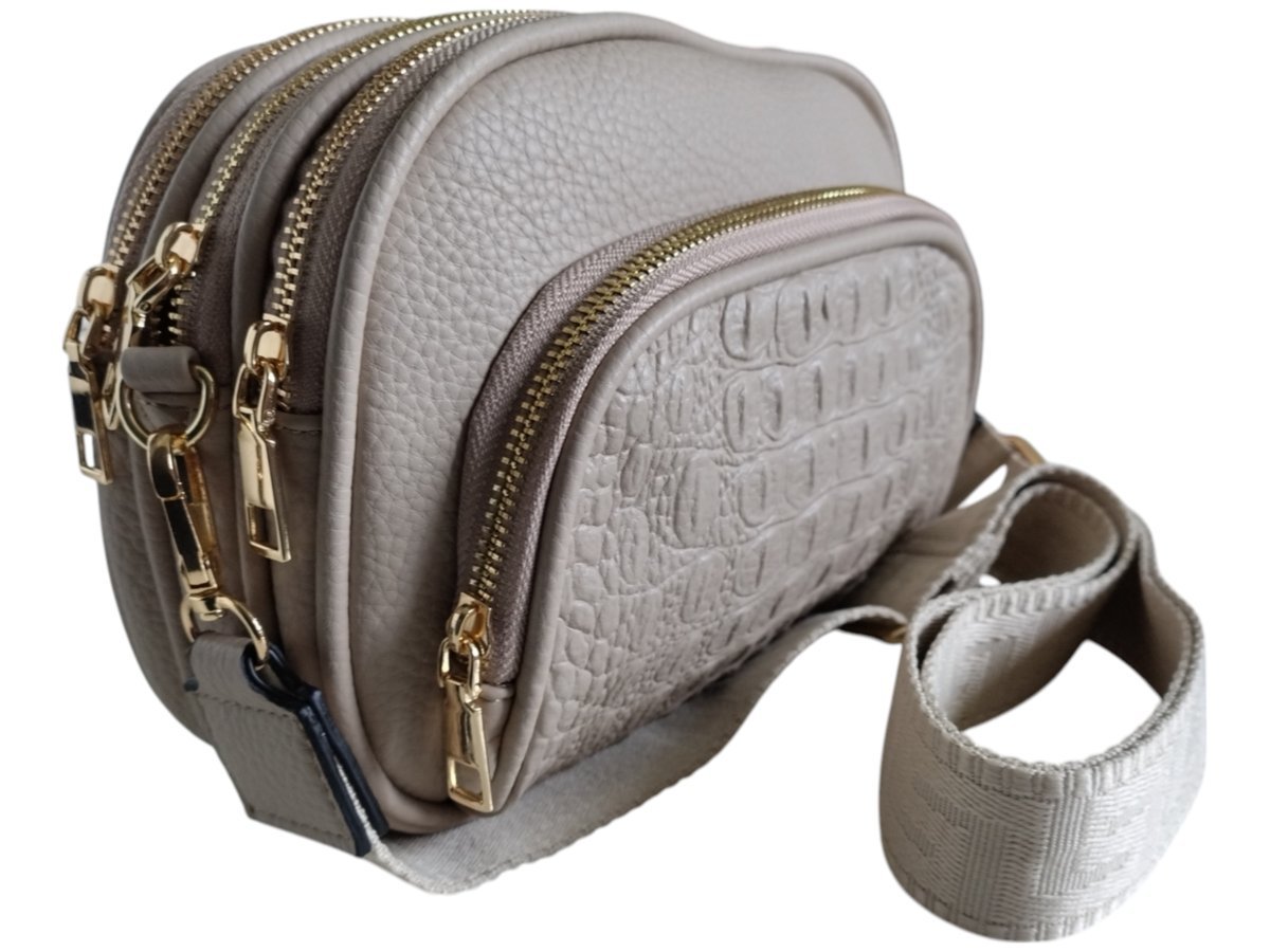 Torebka Damska, Mała Listonoszka Na Ramię Beżowa, Miejski Modny Styl