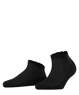 Burlington Kobiety Skarpety do trampek Montrose W SN Bawełna krótkie z wzorem 1 Para, Czarny (Black 3000), 36-41 - Skarpetki damskie - miniaturka - grafika 1