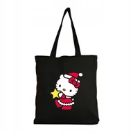 Torby i wózki na zakupy - Eko Torba Bawełniana na ramię Shopper Eco Torebka Zakupy Hello Kitty 2 - miniaturka - grafika 1