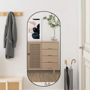 vidaXL Lustro ścienne, 40x90 cm, szklane, owalne - Lustra - miniaturka - grafika 1