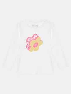 Guess Bluzka A4YI02 K6YW4 Biały Regular Fit - Bluzki damskie - miniaturka - grafika 1
