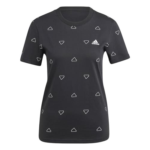 adidas Damska koszulka sezonowa Essentials Monogram Graphic Slim, XL czarna