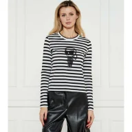 Bluzki damskie - Karl Lagerfeld Bluzka IKON Regular Fit - miniaturka - grafika 1