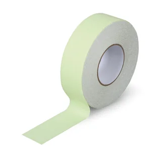 Taśma antypoślizgowa, fotoluminescencyjna, 50 mm x 18,3 m, biały - Taśmy izolacyjne i naprawcze - miniaturka - grafika 1