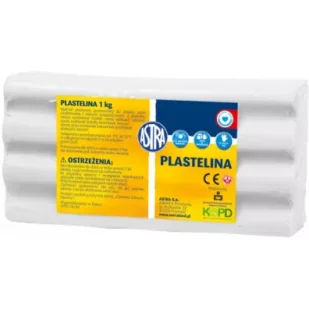 Astra Plastelina 1kg biały Fol - Masy plastyczne - miniaturka - grafika 3