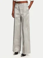 Spodnie damskie - PINKO Spodnie materiałowe 104805 A2BP Szary Regular Fit - miniaturka - grafika 1