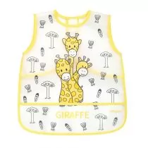 Babyono Fartuszek Baby Explorer 12 m+ żółty Giraffe - Śliniaki i fartuszki - miniaturka - grafika 1