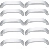 Zawiasy, okucia i inne akcesoria - 10 sztuk 160 mm nowoczesnych uchwytów meblowych do drzwi szafek ze śrubami w kolorze białym - miniaturka - grafika 1