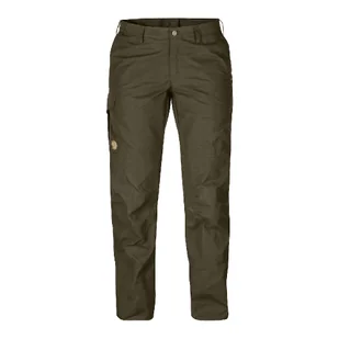 Damskie spodnie trekkingowe Fjallraven Karla Pro Trousers dark olive  - 36 - Odzież trekkingowa damska - miniaturka - grafika 1