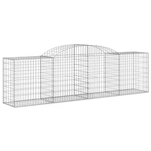 vidaXL Kosze gabionowe, 13 szt, 300x50x80/100 cm, galwanizowane żelazo - Ogrodzenia - miniaturka - grafika 4