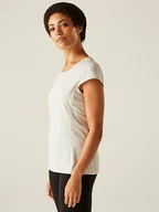 Koszulki sportowe damskie - Regatta Koszulka funkcyjna "Hyperdimension II" w kolorze kremowym - miniaturka - grafika 1