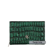 Portfele - Mały skórzany Portfel Damski z grawerem croco Canaletto PD1225s292 RFIDPS - miniaturka - grafika 1