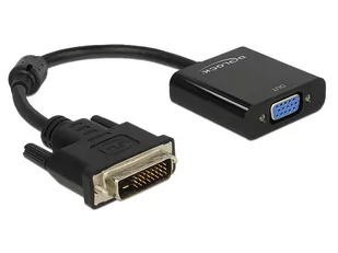 Delock Przejściówka adapter DVI VGA 65658 [1x Złącze męskie DVI 24+1-pin 1x Złącze żeńskie VGA ] Wykonanie złącza proste - Złącza, przejściówki, adaptery - miniaturka - grafika 4