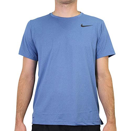 Nike Męska koszulka M Nk Top Ss Hpr Dry niebieski granatowy/Stone blue/htr/(black) S